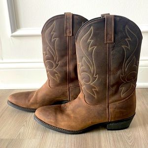 Mens Ariat Leather Cowboy Boots